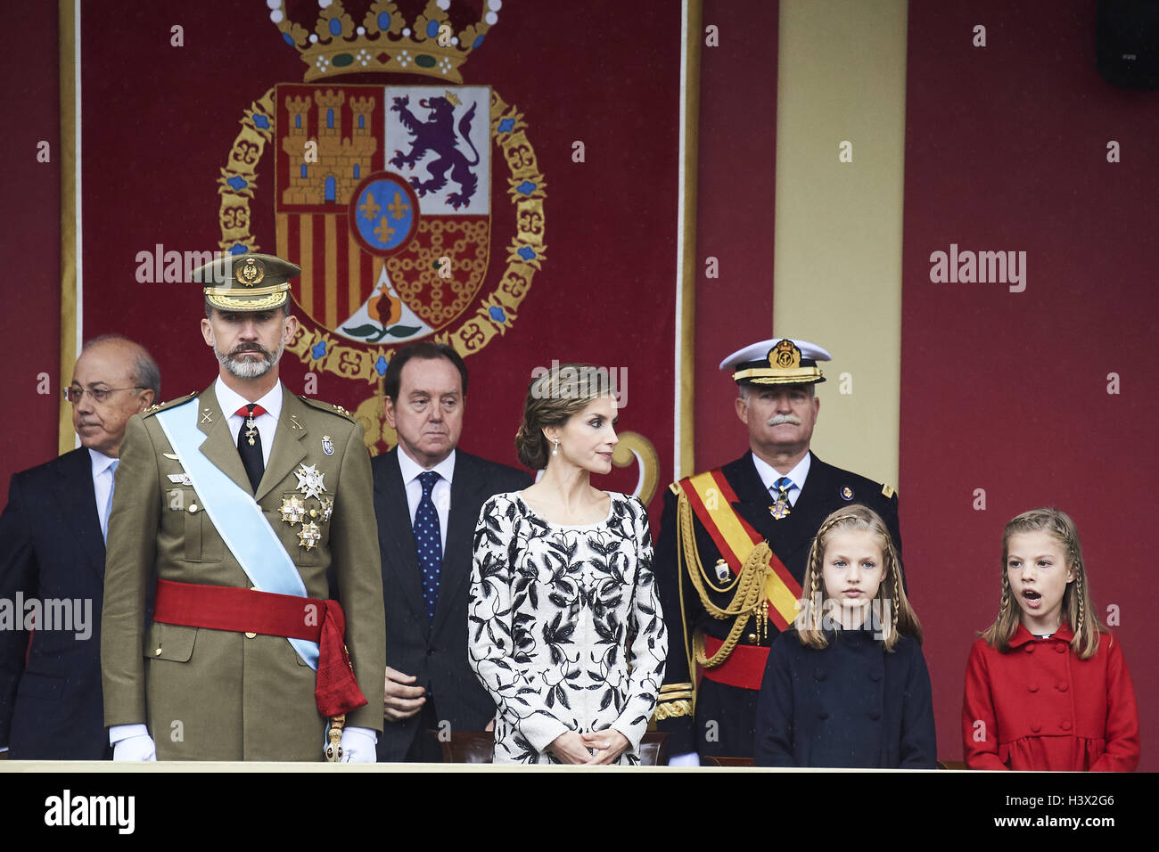 Madrid, Madrid, Espagne. 12 octobre 2016. Princesse Sofia a assisté à la parade militaire de la fête nationale le 12 octobre 2016 à Madrid, Espagne. Crédit : Jack Abuin/ZUMA/Alamy Fil Live News Banque D'Images