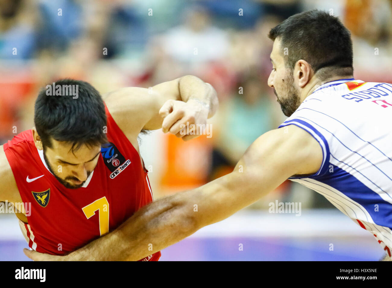 Murcia, Espagne. Le 12 octobre, 2016. Eurocup de basket-ball match entre Murcie Ucam CB vs Buducnost Voli . Credit : ABEL F. ROS/Alamy Live News Banque D'Images