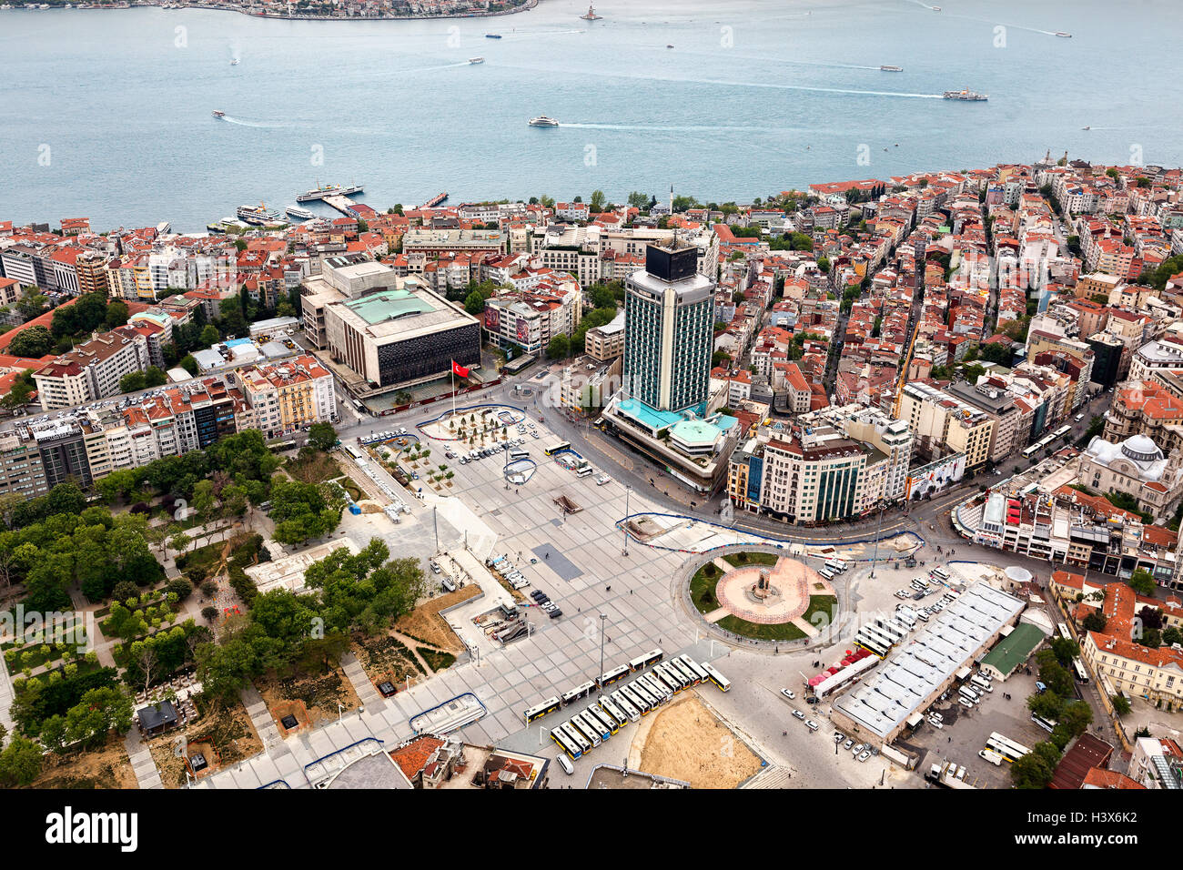 Istanbul, Turquie - 1 mai 2016 : la place Taksim Istanbul d'air Banque D'Images
