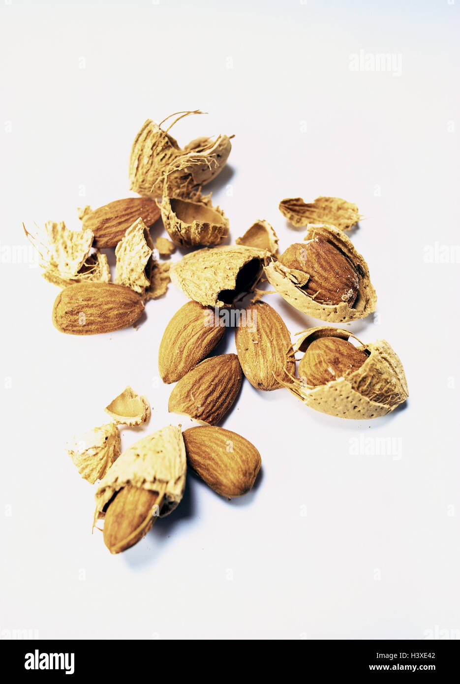 Les amandes, les écharpes cut out, Prunus dulcis, rose, fruits Plantes Banque D'Images