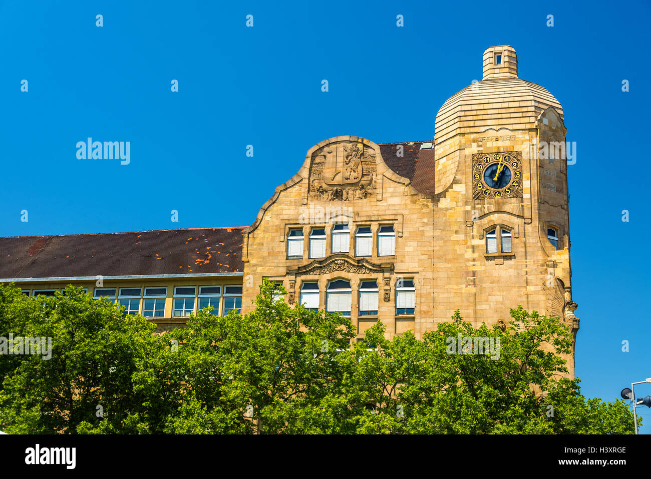 Bâtiment de l'école Friedrich Kurfurst à Mannheim - Allemagne Banque D'Images