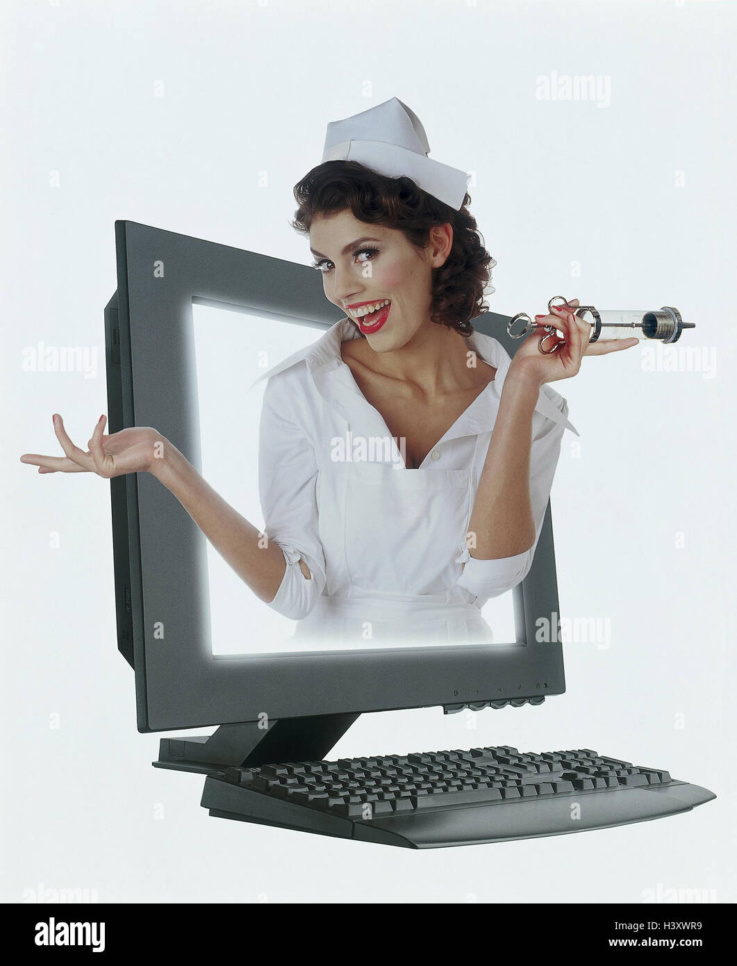 Infirmière, Spüritze, ordinateur, icône, antivirus, aide, protection antivirus, multimédia, conception, moniteur, scanner de virus, Internet, www, la défense, la sécurité, la santé et de la sécurité, de la sécurité, de la protection, les virus informatiques, le programme antivirus en ligne, chem Banque D'Images