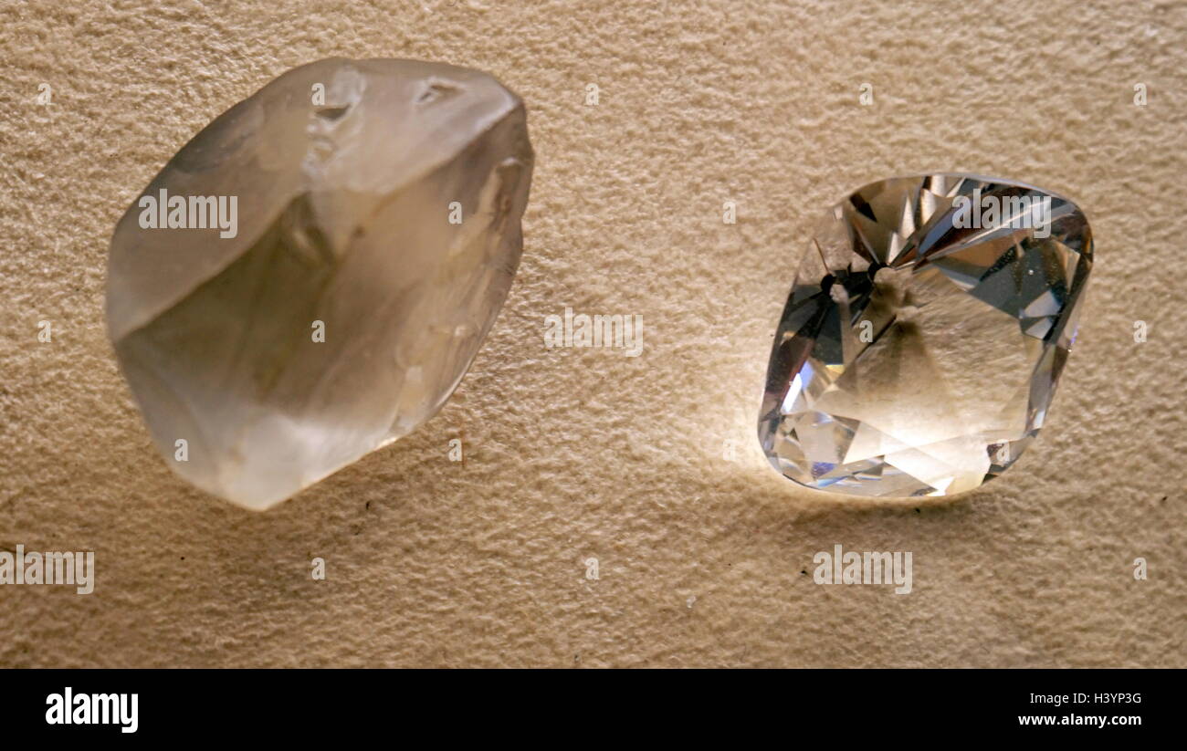 Modèle du diamant connu sous le nom de "star du Sud' trouvé dans les mines  Bagagem au Brésil. En date du 20e siècle Photo Stock - Alamy