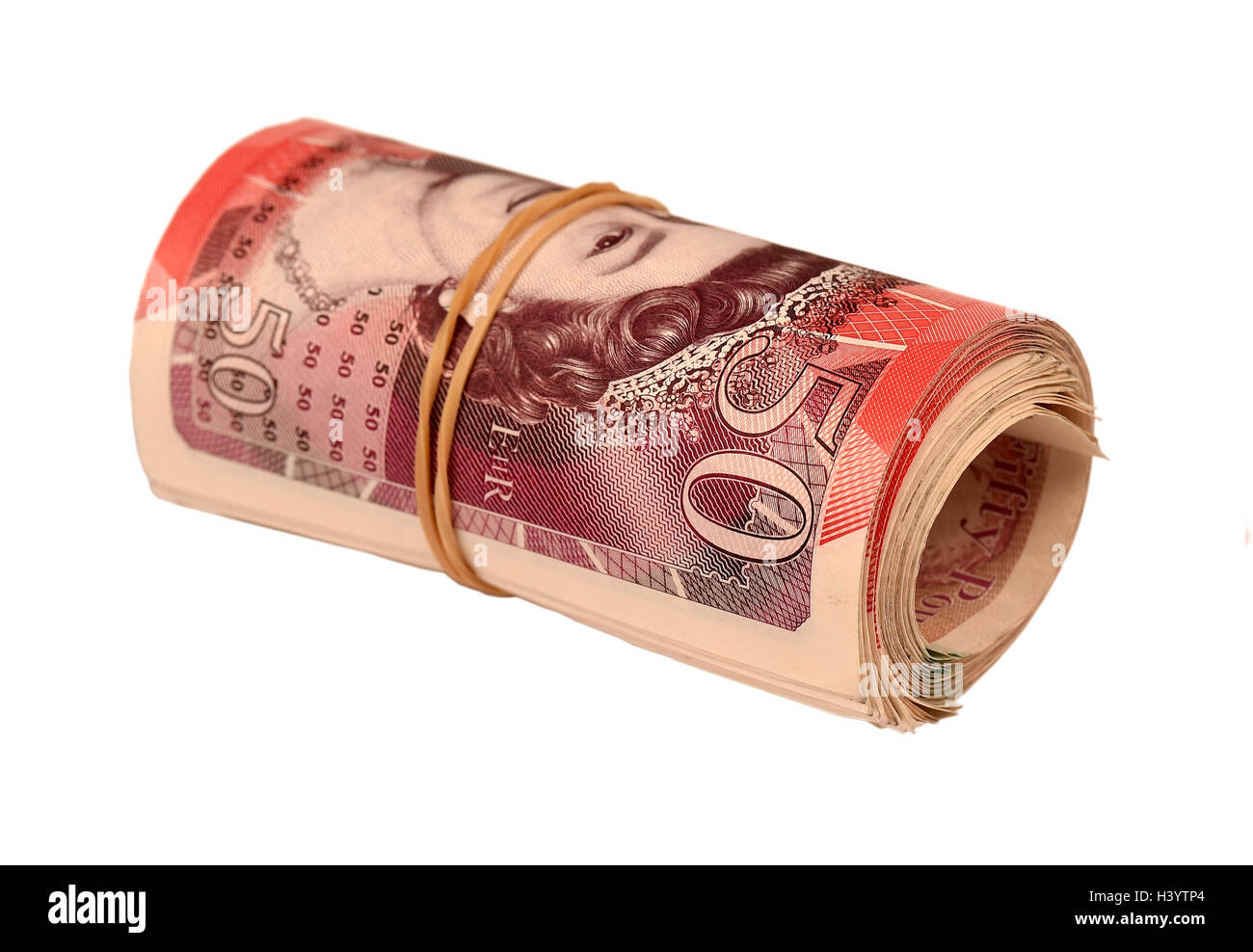 L'argent, cinquante livres, notes, billets de trésorerie, billets, monnaie, argent sterling, "British" "banque britannique notes" Banque D'Images