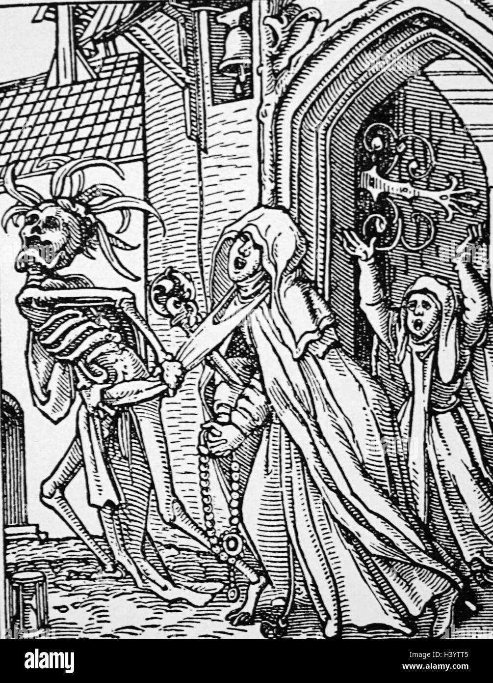 Imprimer à partir de la 'Dance of Death' par Hans Holbein le Jeune