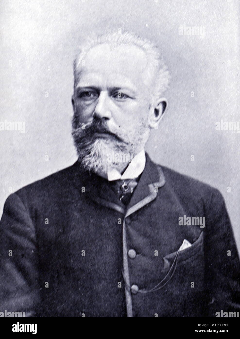 Photographie de Piotr Ilitch Tchaïkovski (1840-1893), un compositeur russe de la fin de l'époque romantique. En date du 19e siècle Banque D'Images