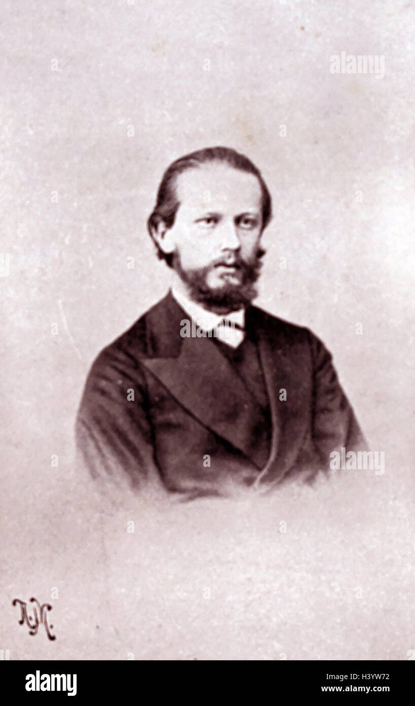 Photographie de Piotr Ilitch Tchaïkovski (1840-1893), un compositeur russe de la fin de l'époque romantique. En date du 19e siècle Banque D'Images