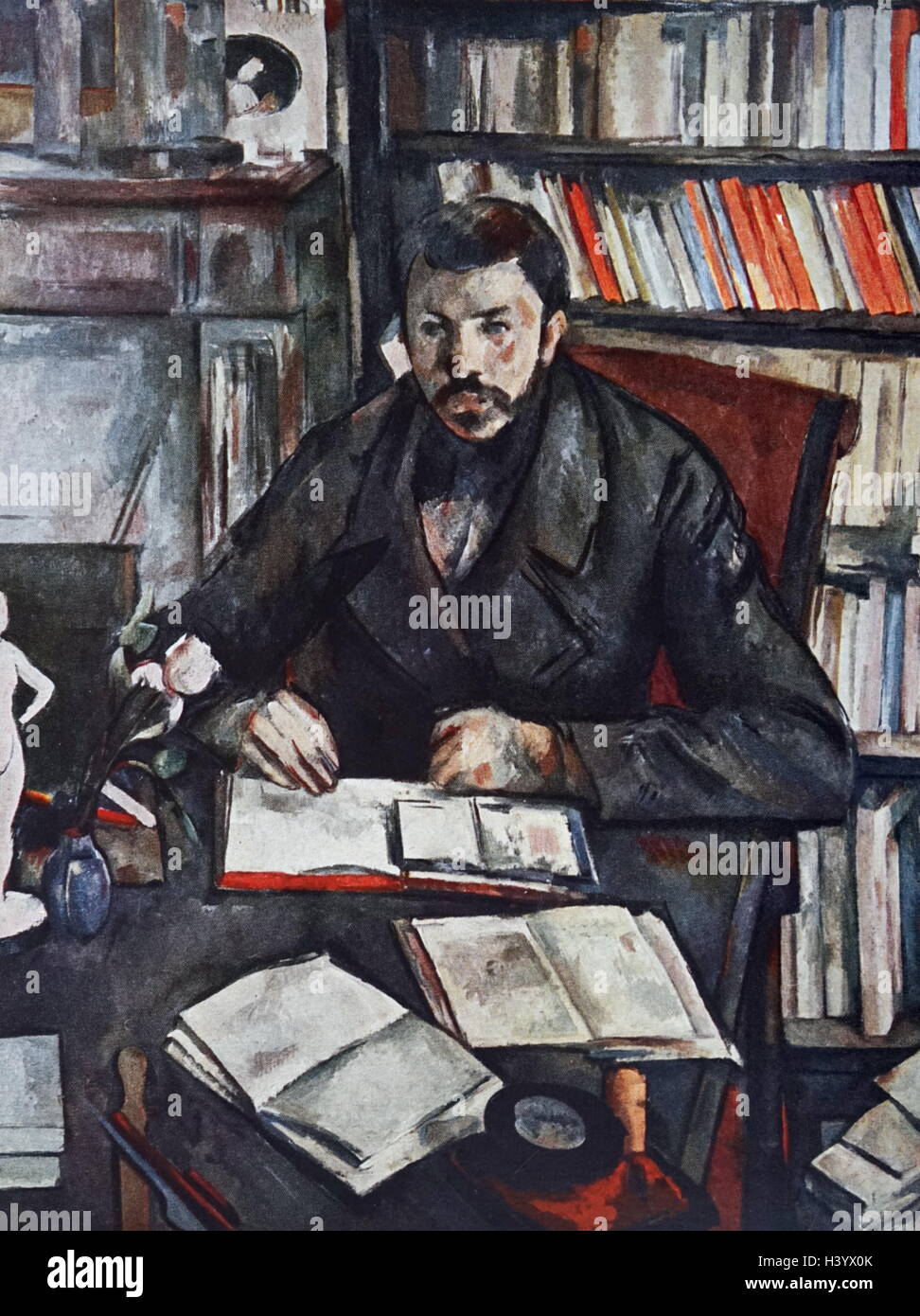 Portrait de Gustave Geffroy par Paul Cézanne (1839-1906) un artiste français et peintre post-impressionniste. En date du 19e siècle Banque D'Images