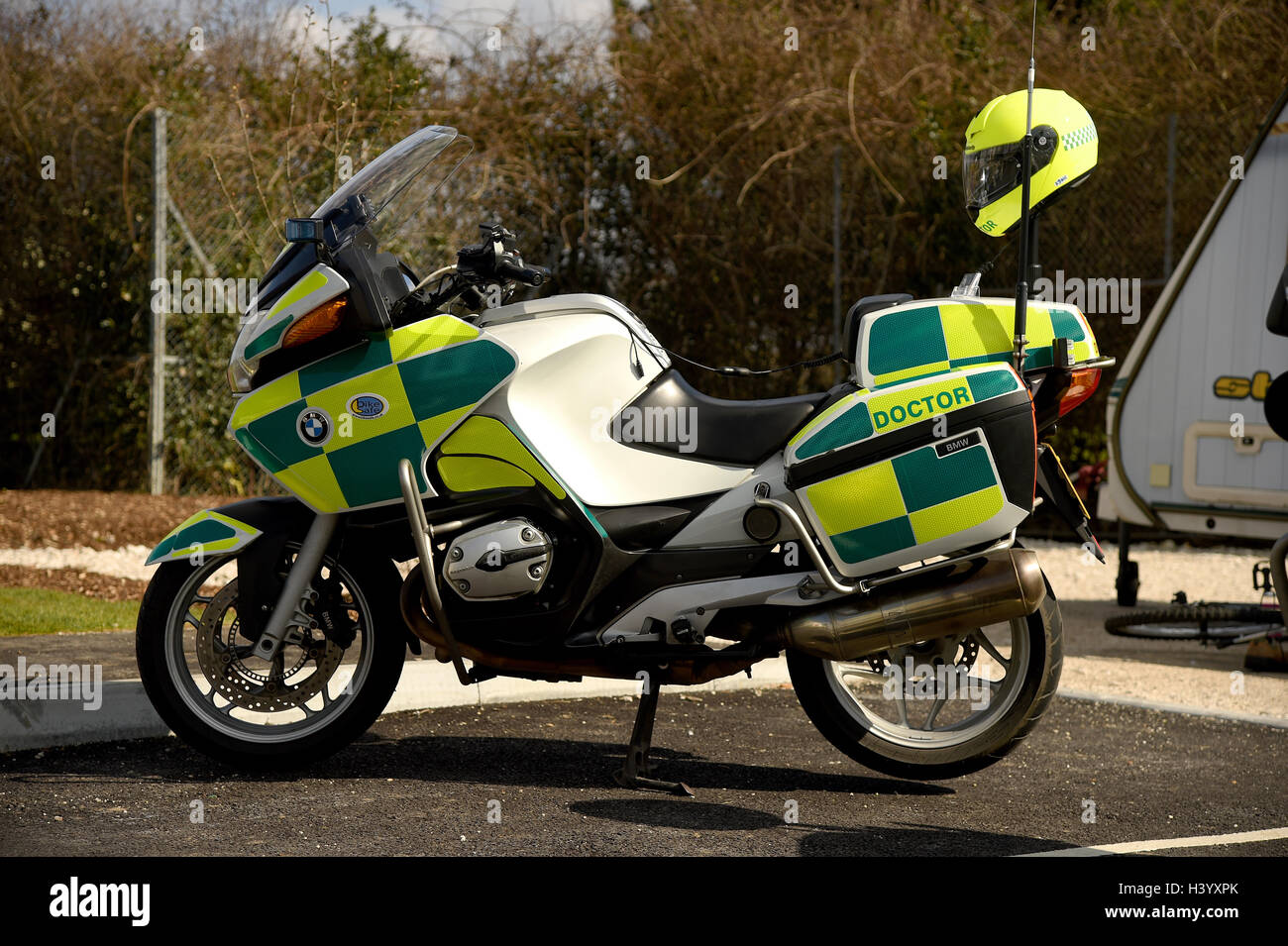 Moto, moto médecin paramédical Banque D'Images