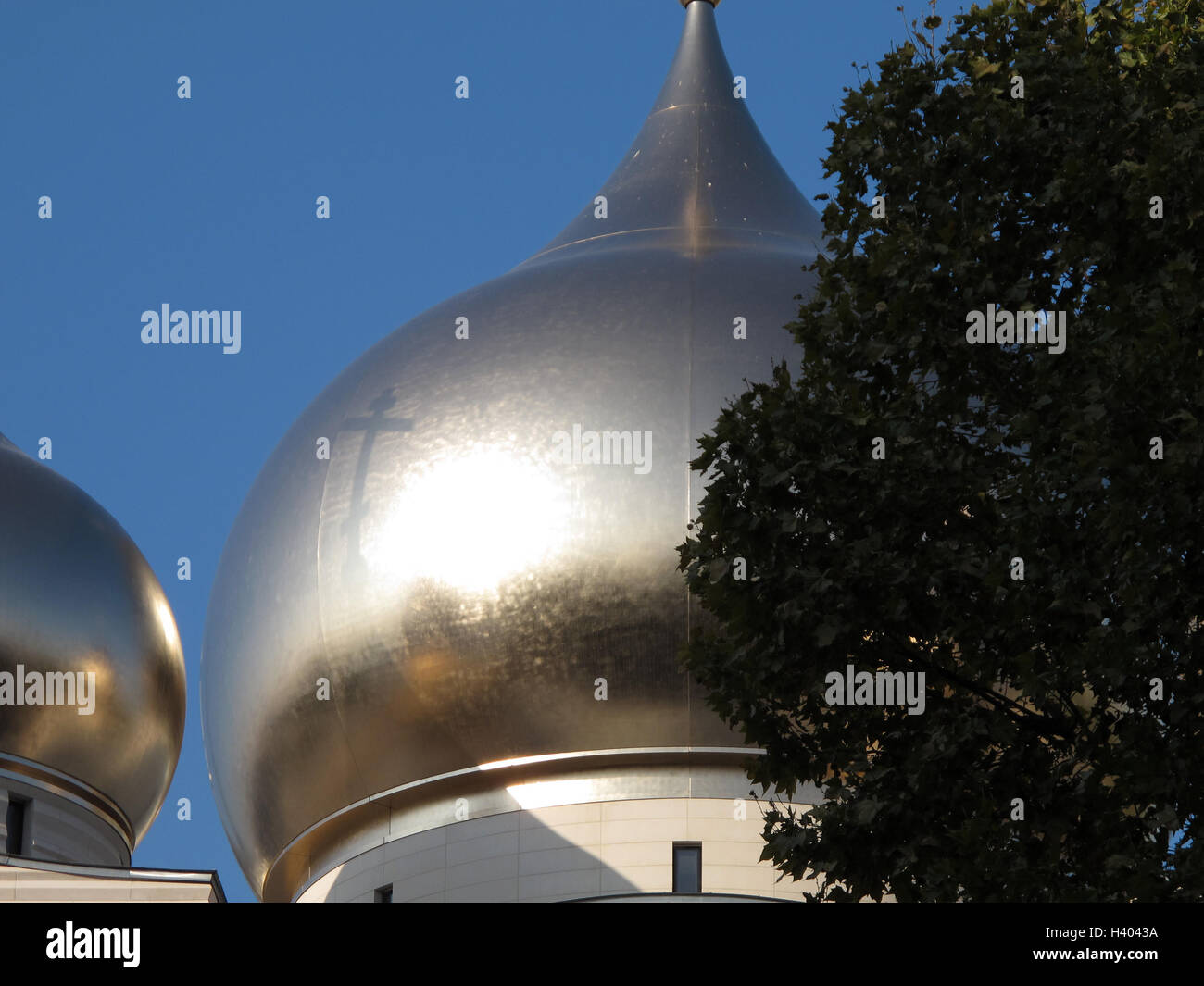La Cathédrale Orthodoxe Russe du quai Branly, l'architecte Jean-Michel Wilmotte, rive gauche, Paris, France, Europe Banque D'Images