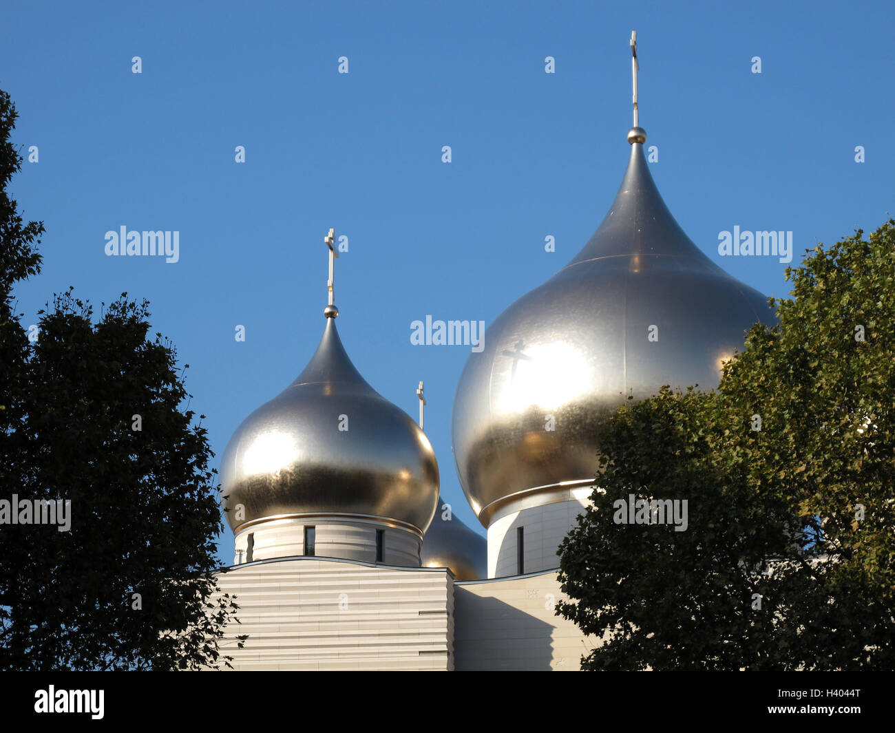 La Cathédrale Orthodoxe Russe du quai Branly, l'architecte Jean-Michel Wilmotte, rive gauche, Paris, France, Europe Banque D'Images
