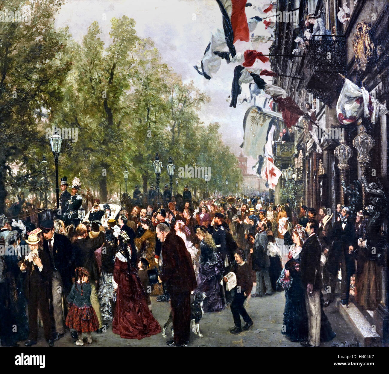 Abreis Konig Wilhelms je zur Armee - Départ le roi Guillaume I de l'Armée 1870 Adolph Menzel 1815-1905 Allemand Allemagne ( William I -Wilhelm I 1797 - 1888( roi de Prusse et le premier empereur allemand ) Banque D'Images