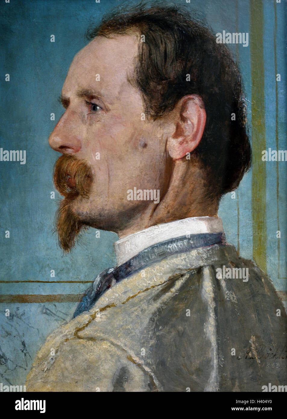 Portrait du sculpteur Josef von Kopf 1863 Arnold Bocklin 1827-1901 Suisse est un peintre symboliste suisse. Banque D'Images