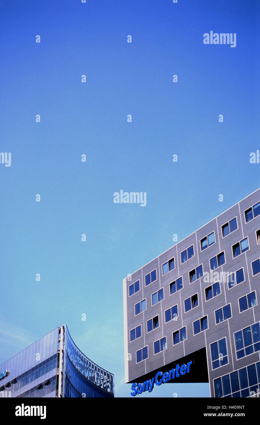 Allemagne, Berlin, Potsdam l'espace, les bâtiments commerciaux, Sony Center, détail, l'Europe, ville, centre-ville, centre-ville, de la construction, des structures, des immeubles administratifs, des façades, de l'architecture Banque D'Images