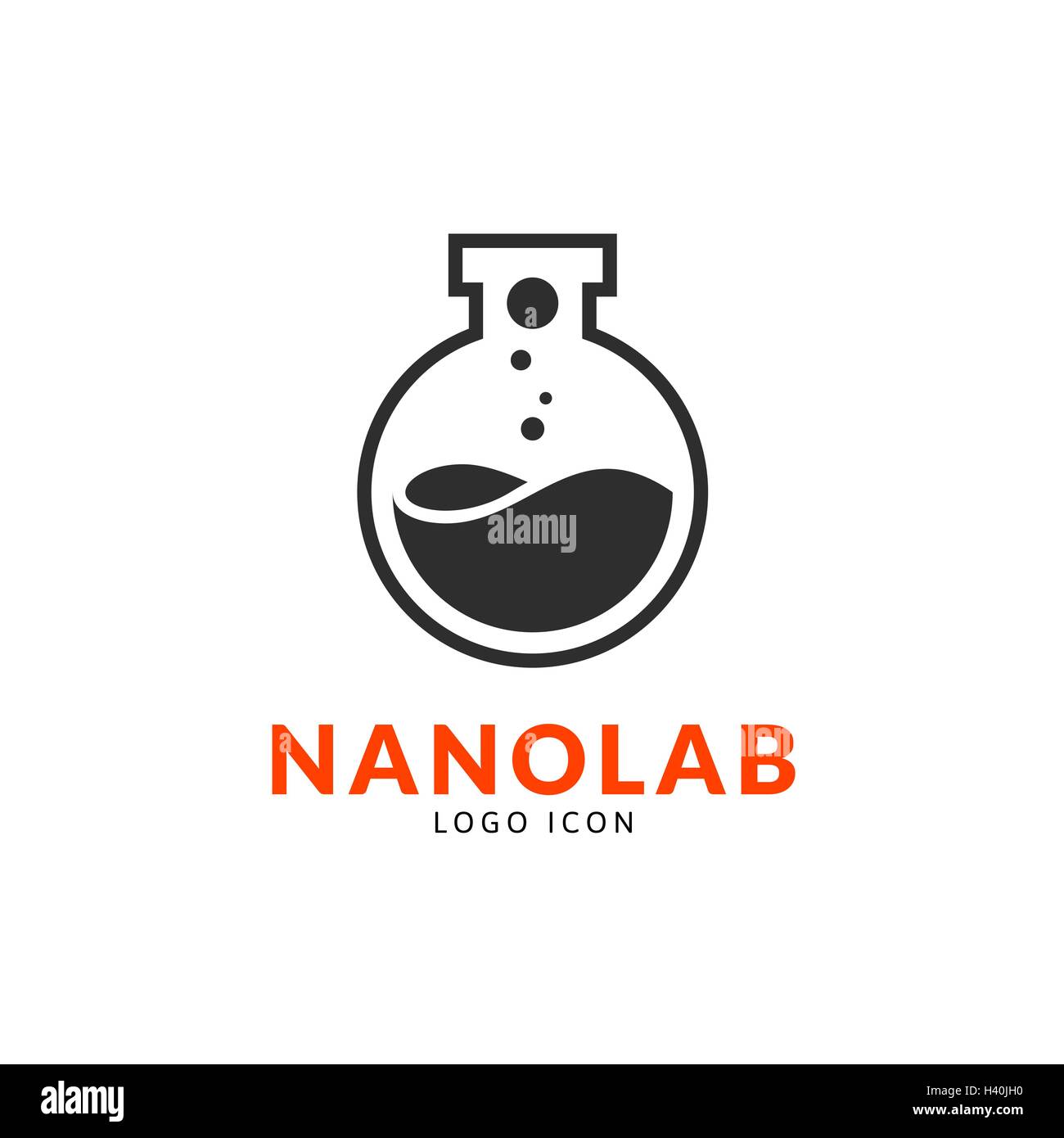 Nano lab modèle logo Illustration de Vecteur