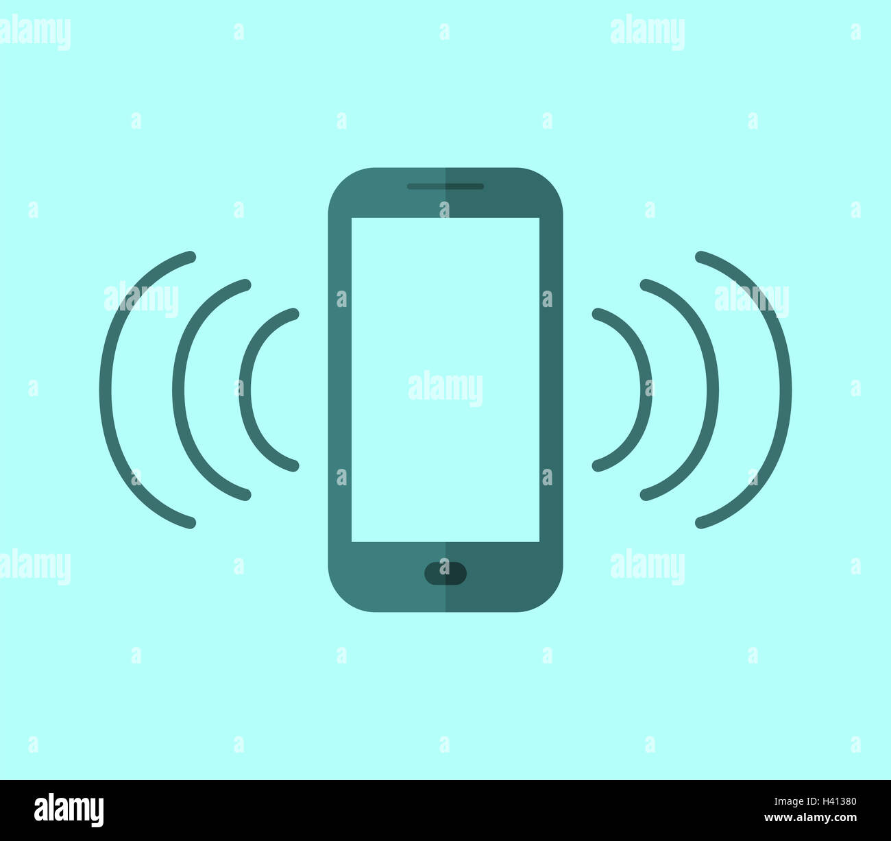 Icône de téléphone portable retentit Banque D'Images