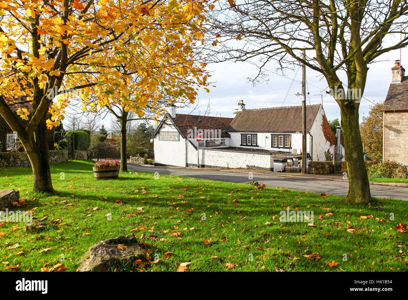 Fox and Goose pub, Country Inn and restaurant dans le village de Foxt Staffordshire Moorlands England UK Banque D'Images