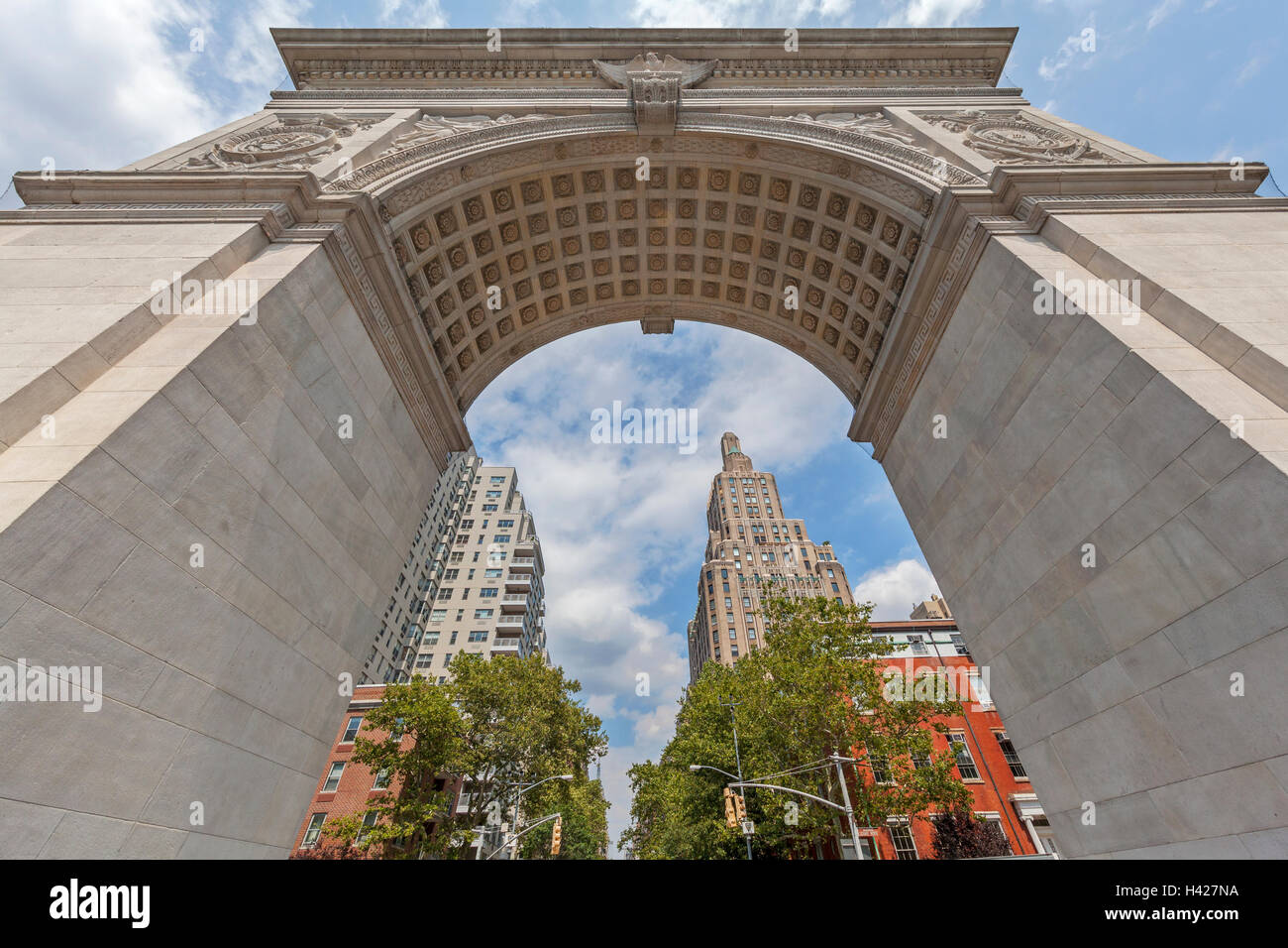L'Arche de Washington Square Park, à New York. Banque D'Images