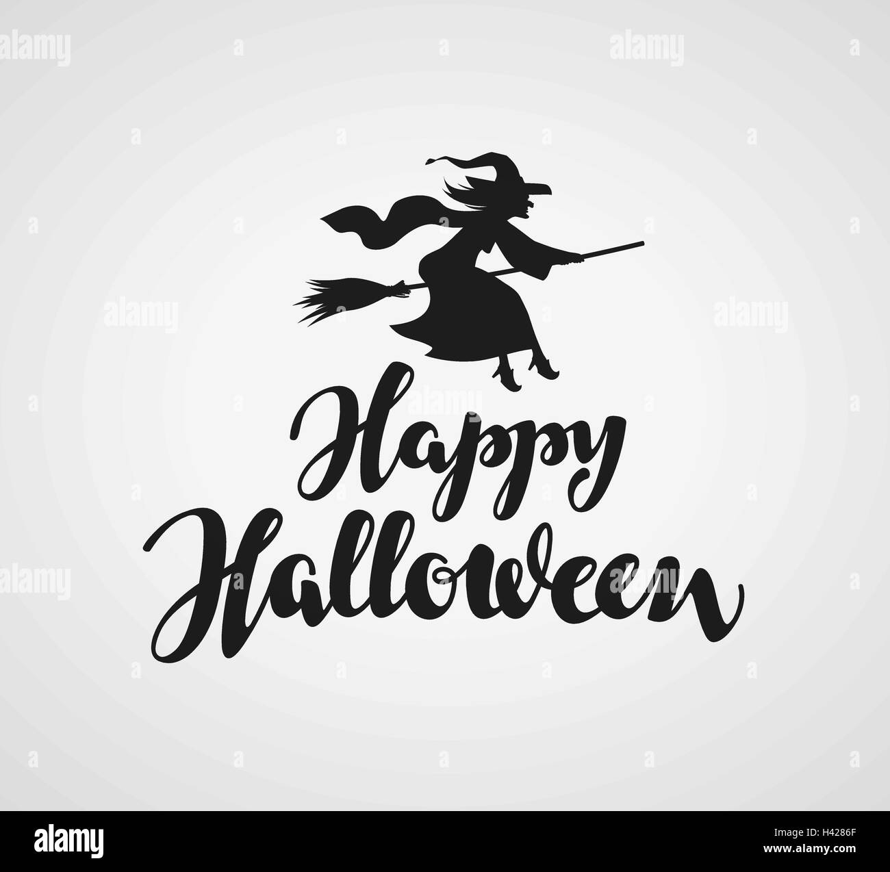 Happy Halloween lettrage manuscrit. Calligraphie vecteur élément pour carte de souhaits Illustration de Vecteur