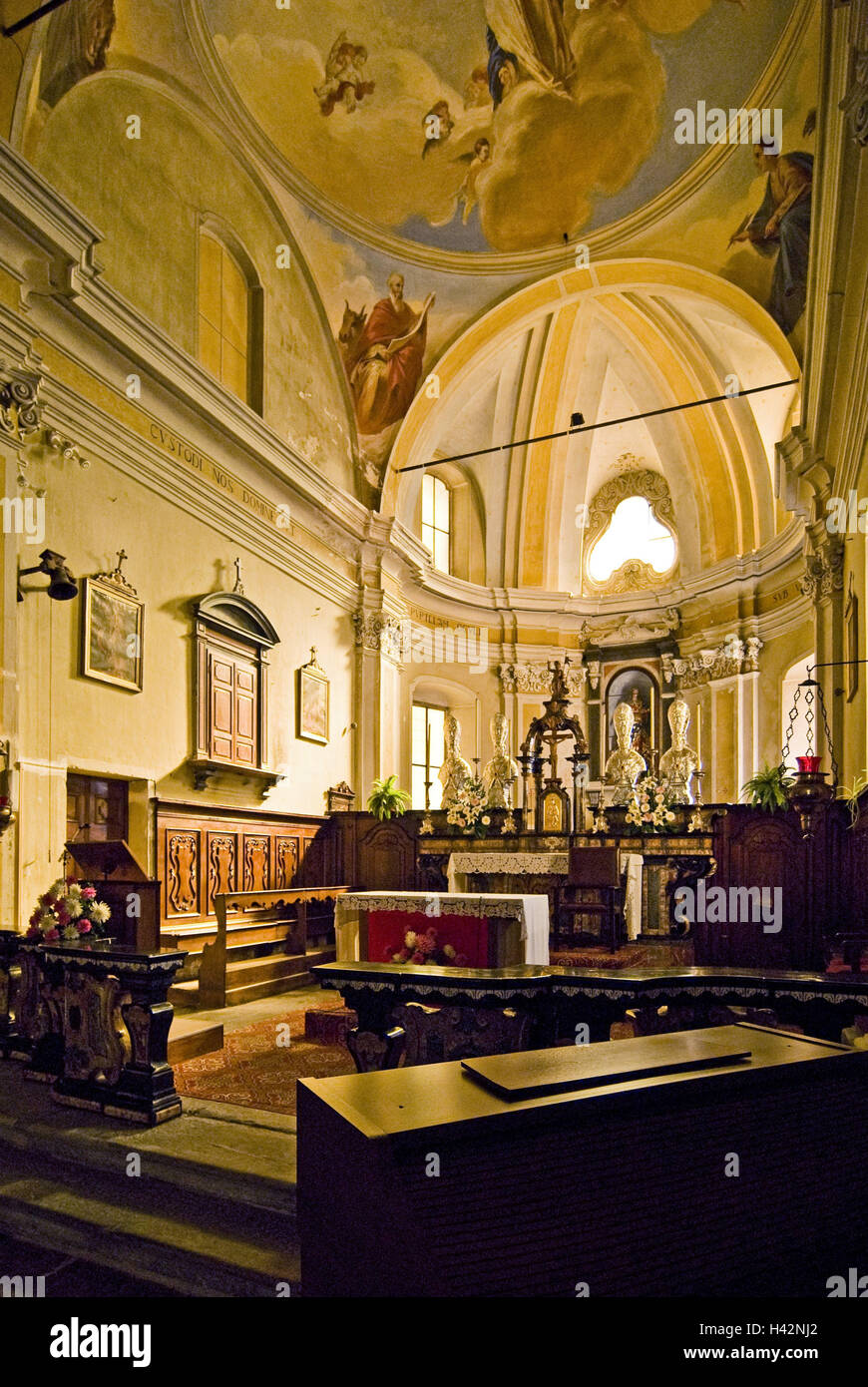 Suisse, Tessin, vallée de Verzasca, Lavertezzo, église paroissiale'Maria degli Angeli', 15. 100., à l'intérieur, Banque D'Images
