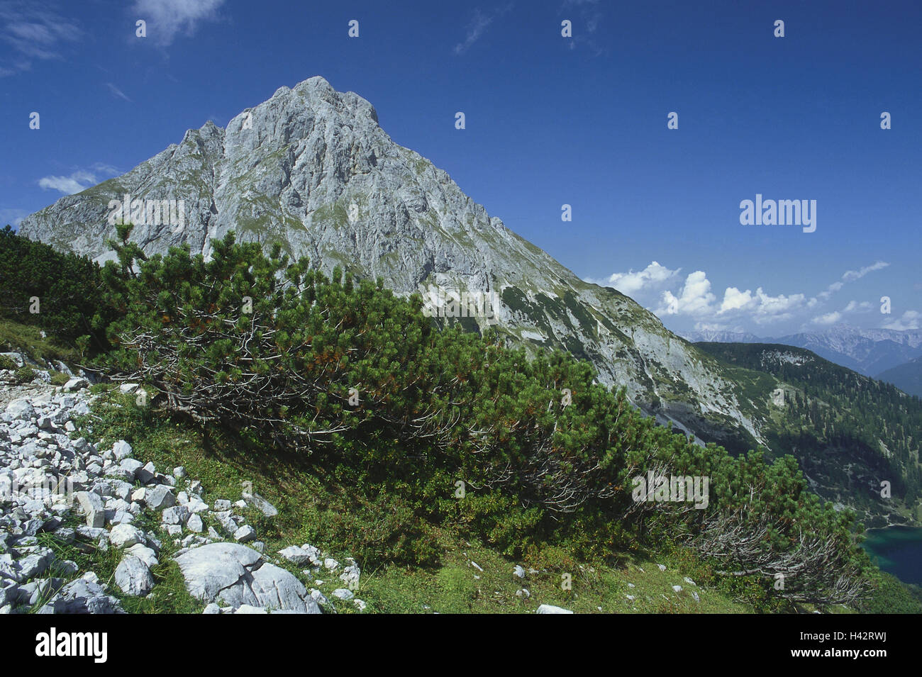 Autriche, Tyrol, Gaistal, rock, montagne, paysage, paysage de montagne, montagne, sommet, vue, la nature, voyager, déserte, Banque D'Images