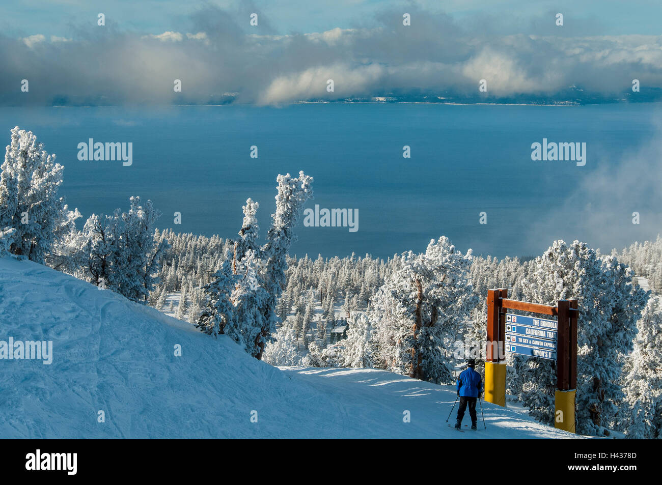 Sentier de la Californie, Heavenly Mountain Ski Resort, South Lake Tahoe, en Californie. Banque D'Images