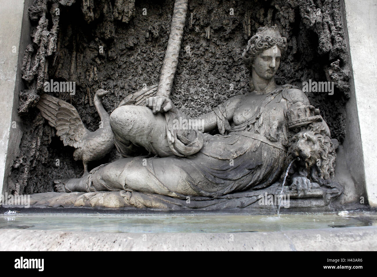 Italie, Rome, la dépression via Quattro Fontane, eh bien, la statue, la déesse Junon, Banque D'Images