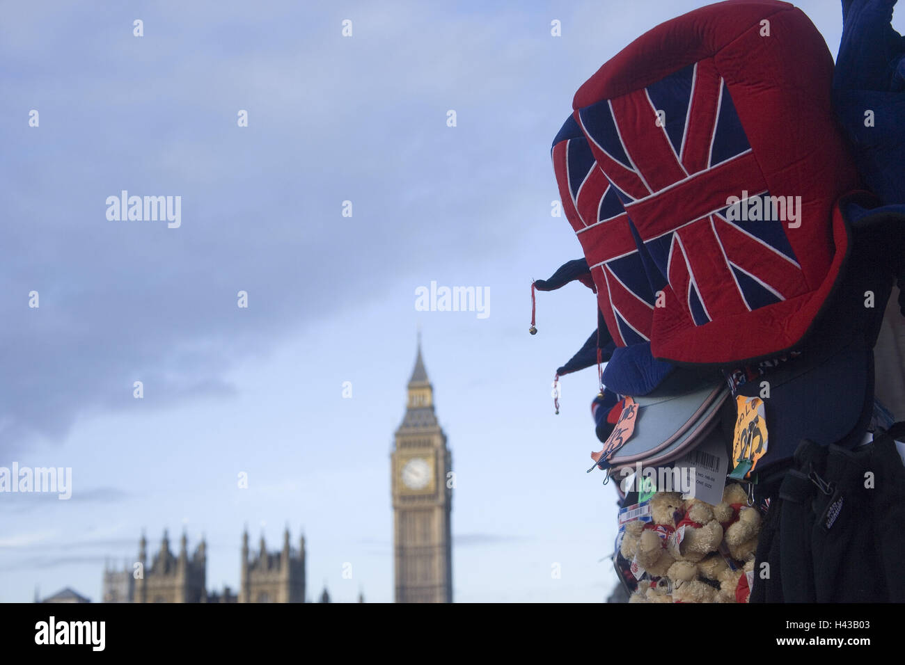 Grande Bretagne, Londres, de souvenirs, d'affaires abrite le Parlement, Big Ben, détail, Banque D'Images