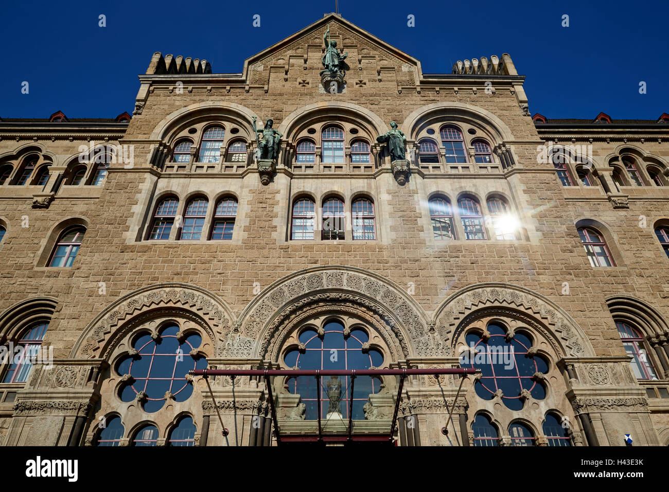 Ancien bâtiment du gouvernement sur le Rhin, Coblence, Rhénanie-Palatinat, Allemagne Banque D'Images