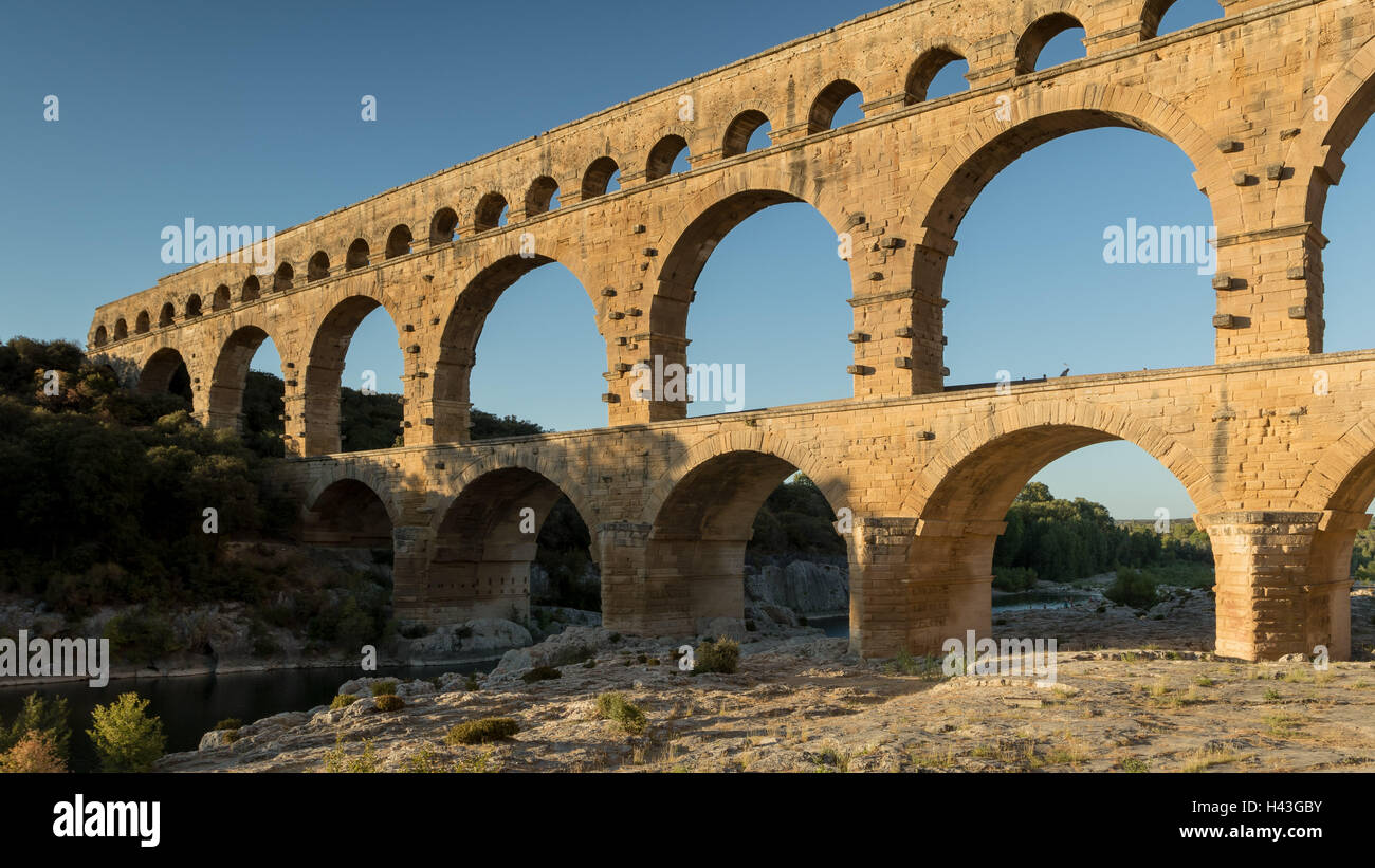 Pont du Gard, Languedoc-Roussillon, France Banque D'Images