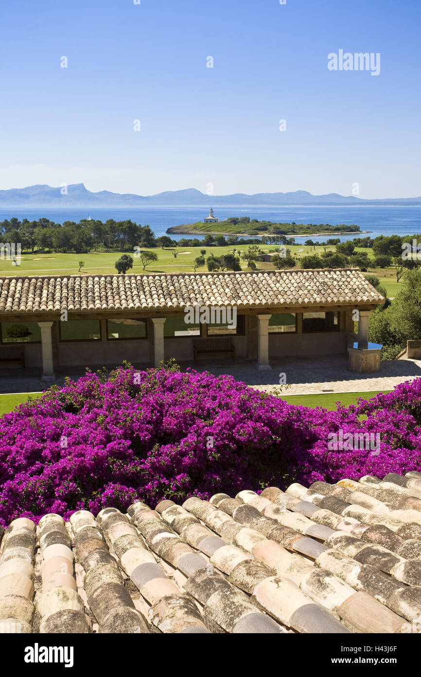 L'Espagne, les îles Baléares, Majorque, l'île de golf, vue sur la mer, Banque D'Images