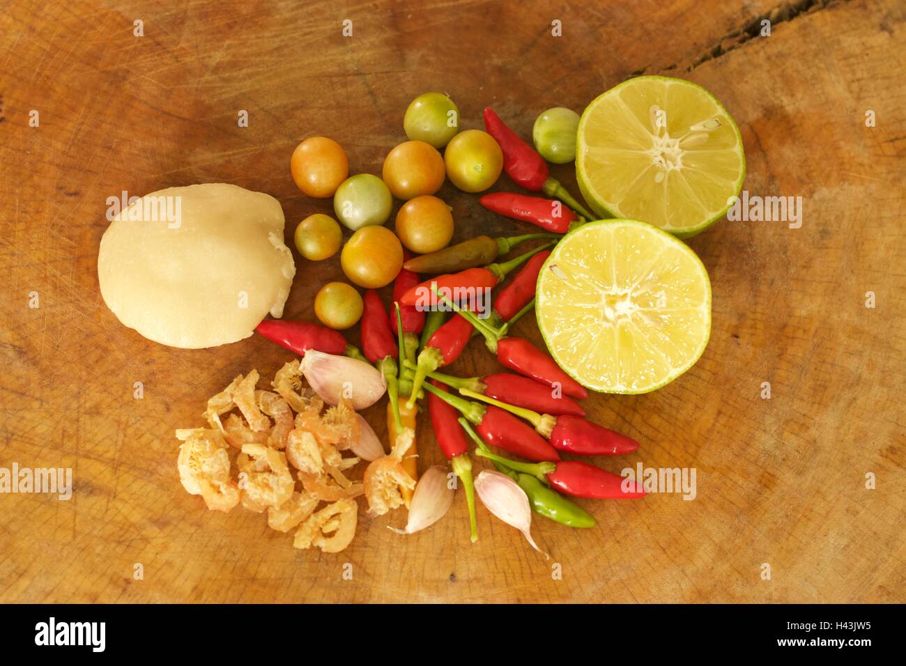 Som Tum Thai Food Ingredients Banque D'Images