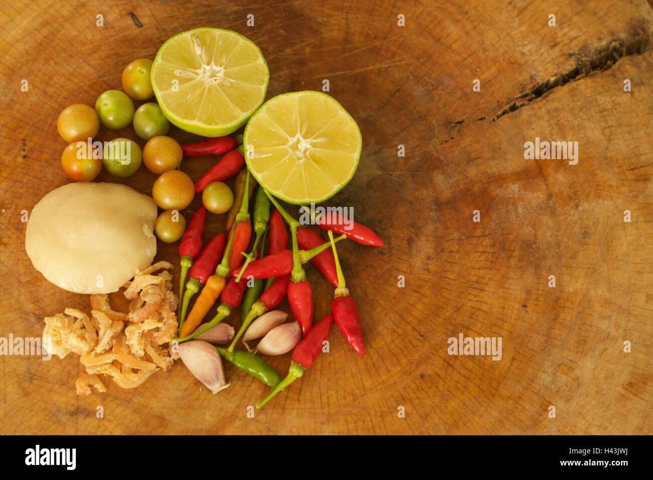 Som Tum Thai Food Ingredients Banque D'Images