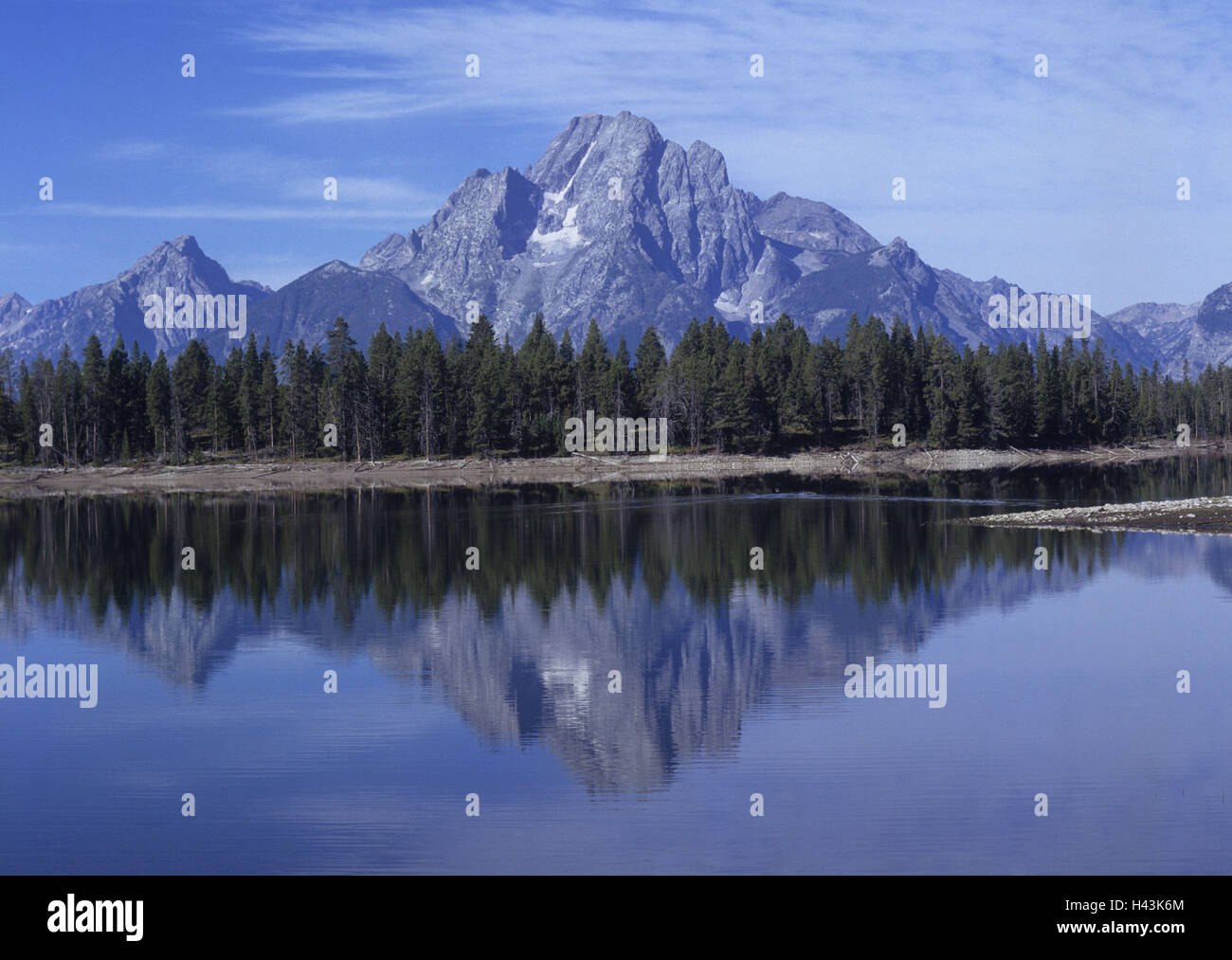 Les USA, Wyoming, Grand Teton National Park, paysages, Montagnes, Lac, Vue, Banque D'Images