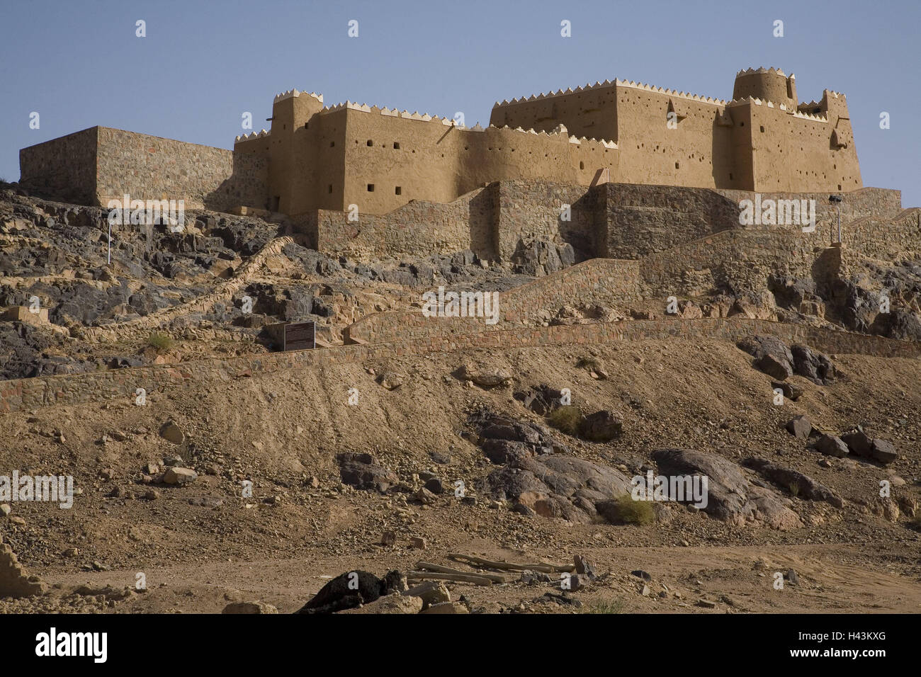 L'Arabie Saoudite, la grêle, Airaif ville oasis, fort, vue sur la ville, forteresse, parc du château, la structure, l'architecture, la place d'intérêt, destination, sécheresse, sécheresse, pénurie d'eau, personne, Banque D'Images