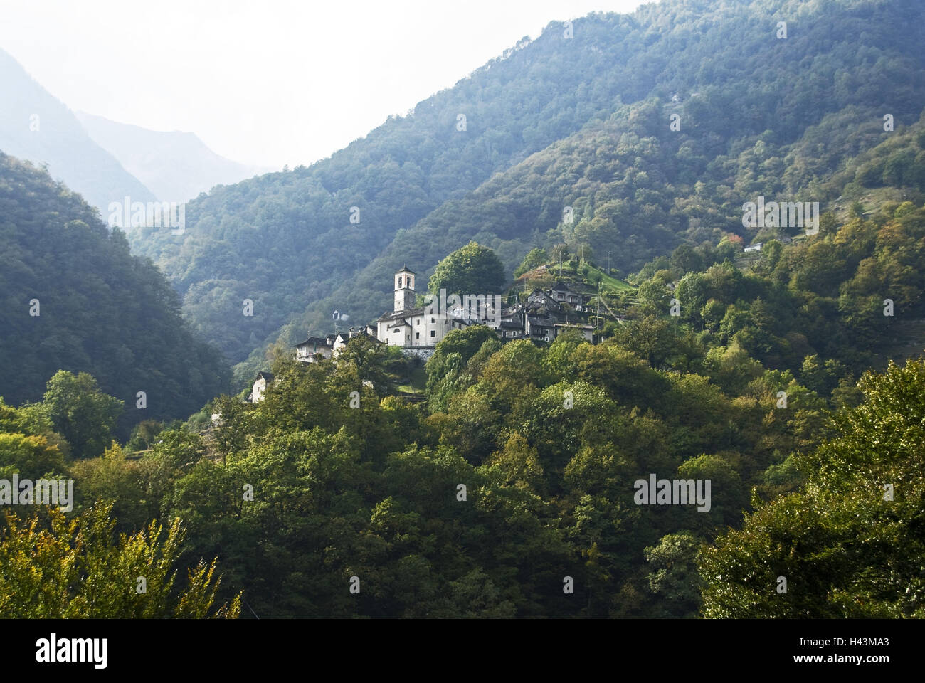 Suisse, Tessin, vallée de Verzasca, Corippo, église. Maria del coach mine', Banque D'Images