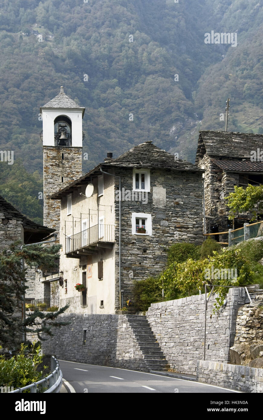 Suisse, Tessin, vallée de Verzasca, San Bartolomeo, église, Banque D'Images