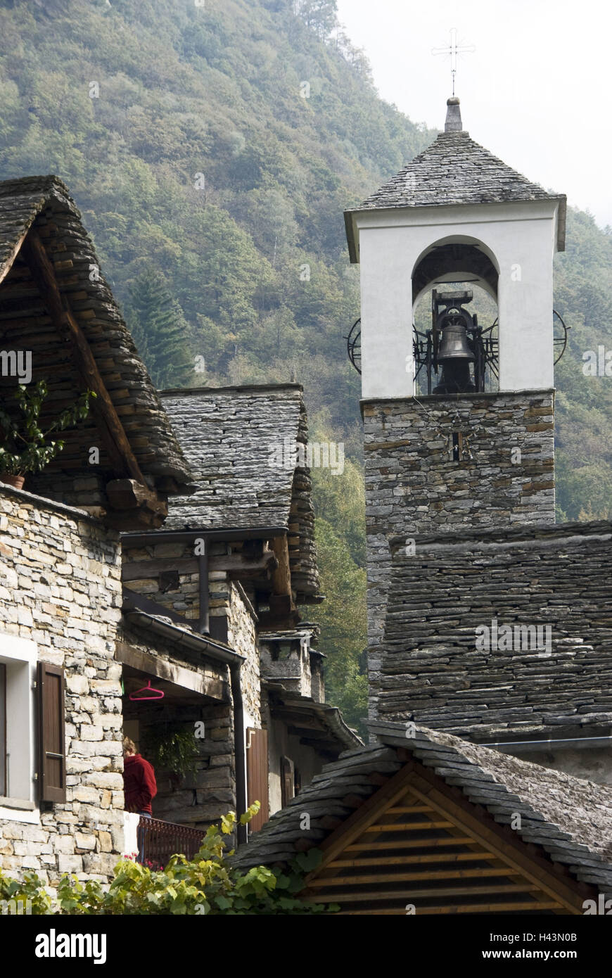 Suisse, Tessin, vallée de Verzasca, San Bartolomeo, église, Banque D'Images