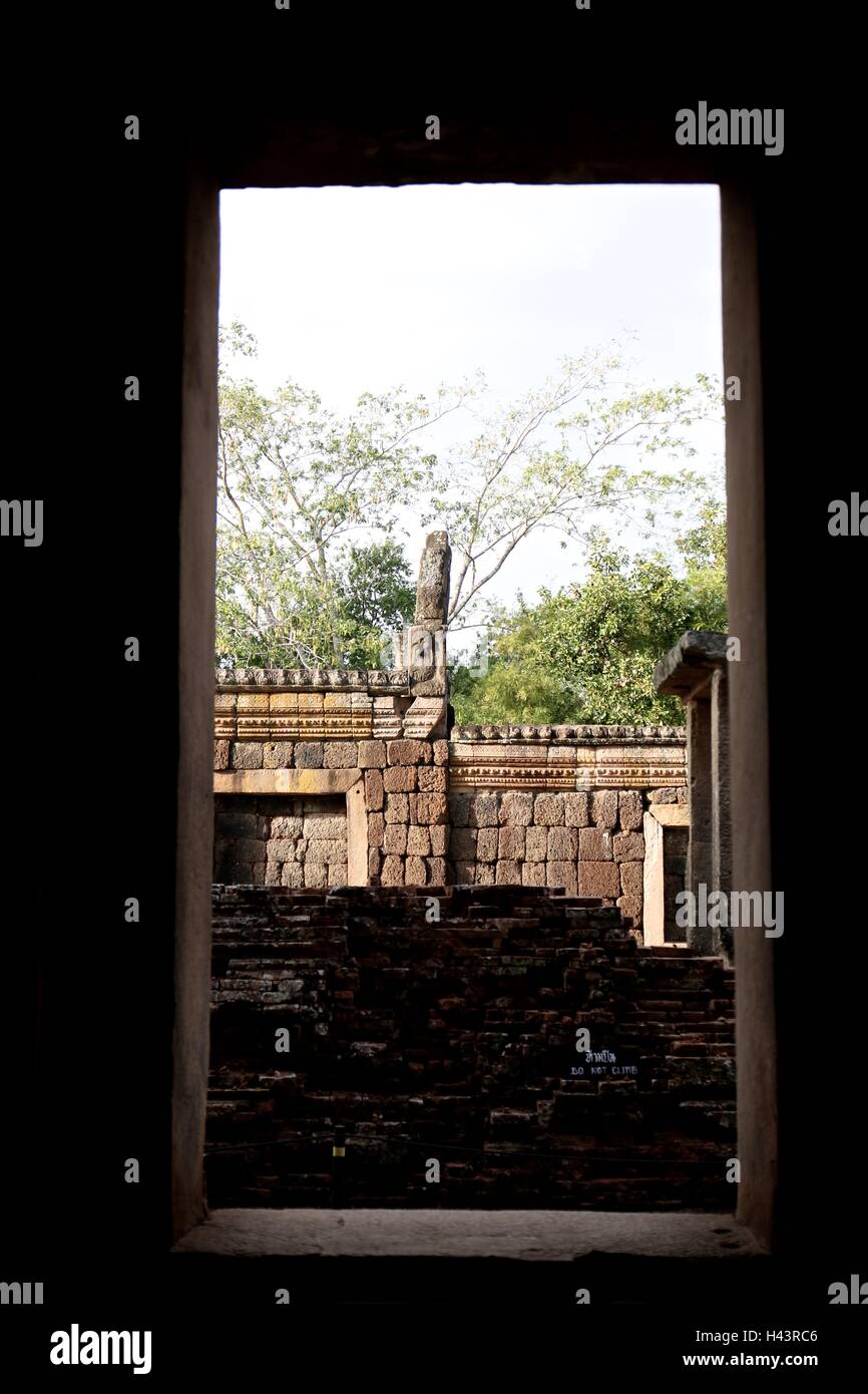 Phanom Rung Stone Castle porte à buriram, Thaïlande Banque D'Images