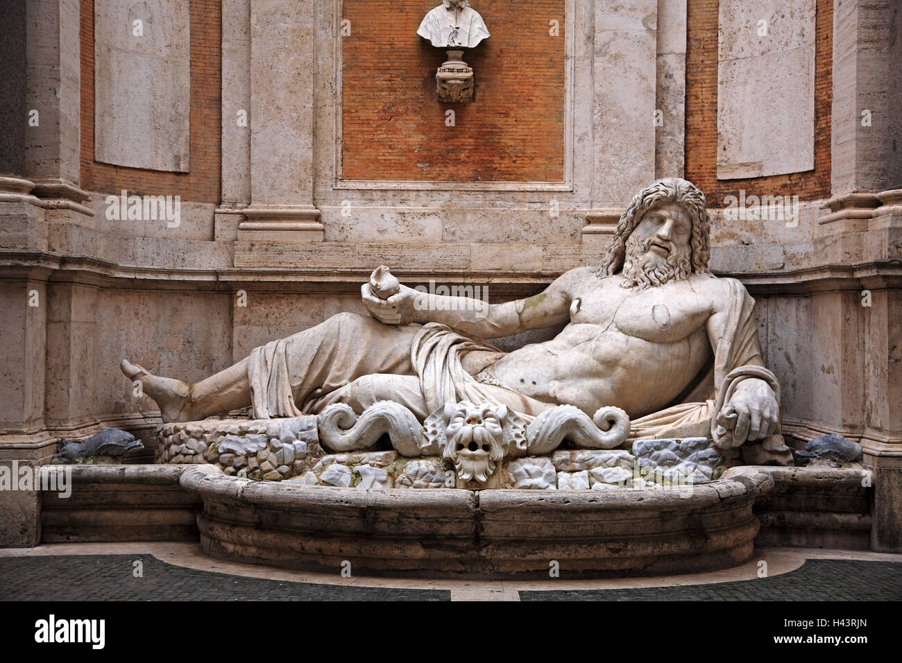 L'Italie, Rome, Musei Capitolini, statue, Marforio, Banque D'Images