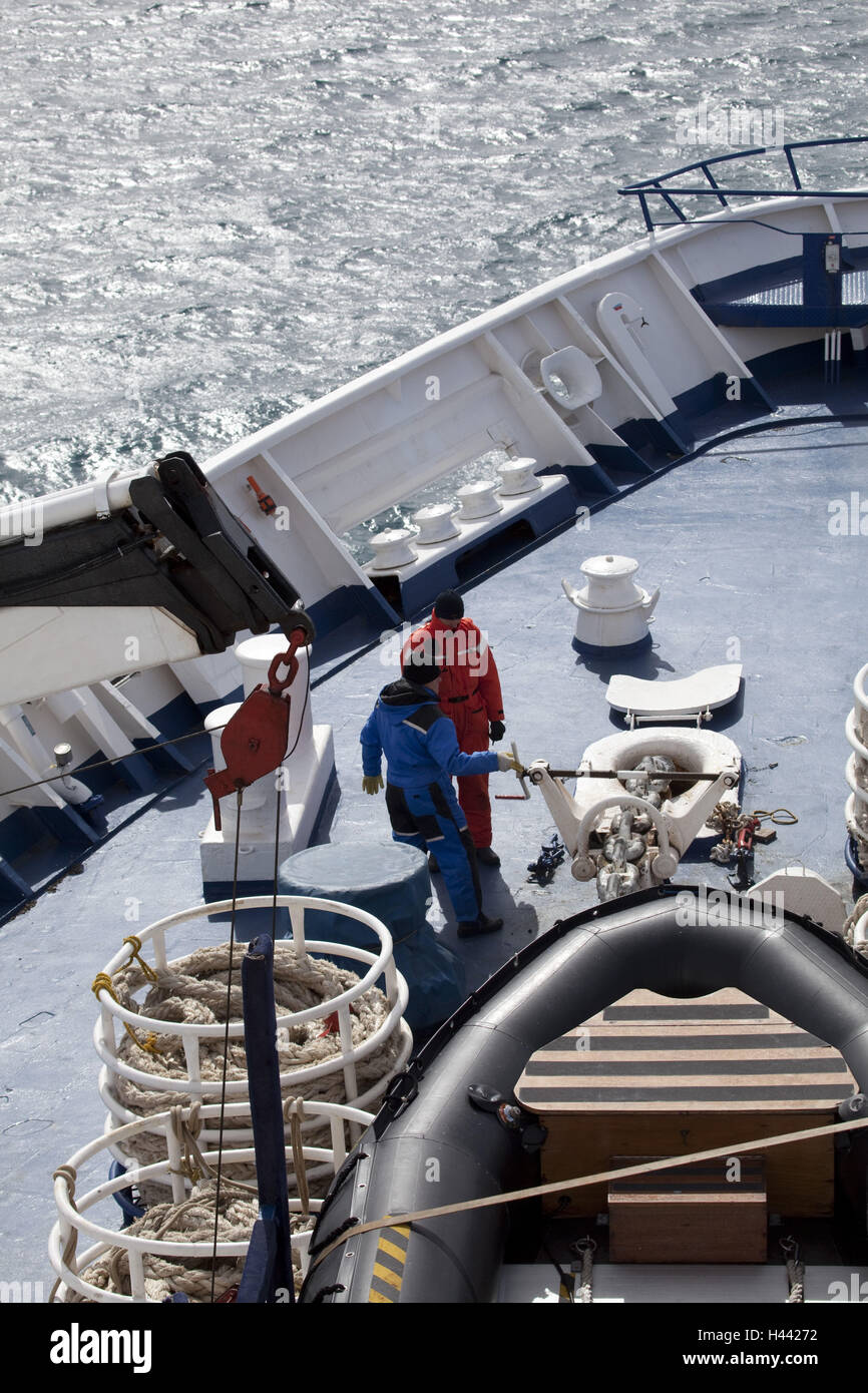 L'Antarctique, l'océan Antarctique, croisière, navire d'expédition, personne, d'en haut, Banque D'Images