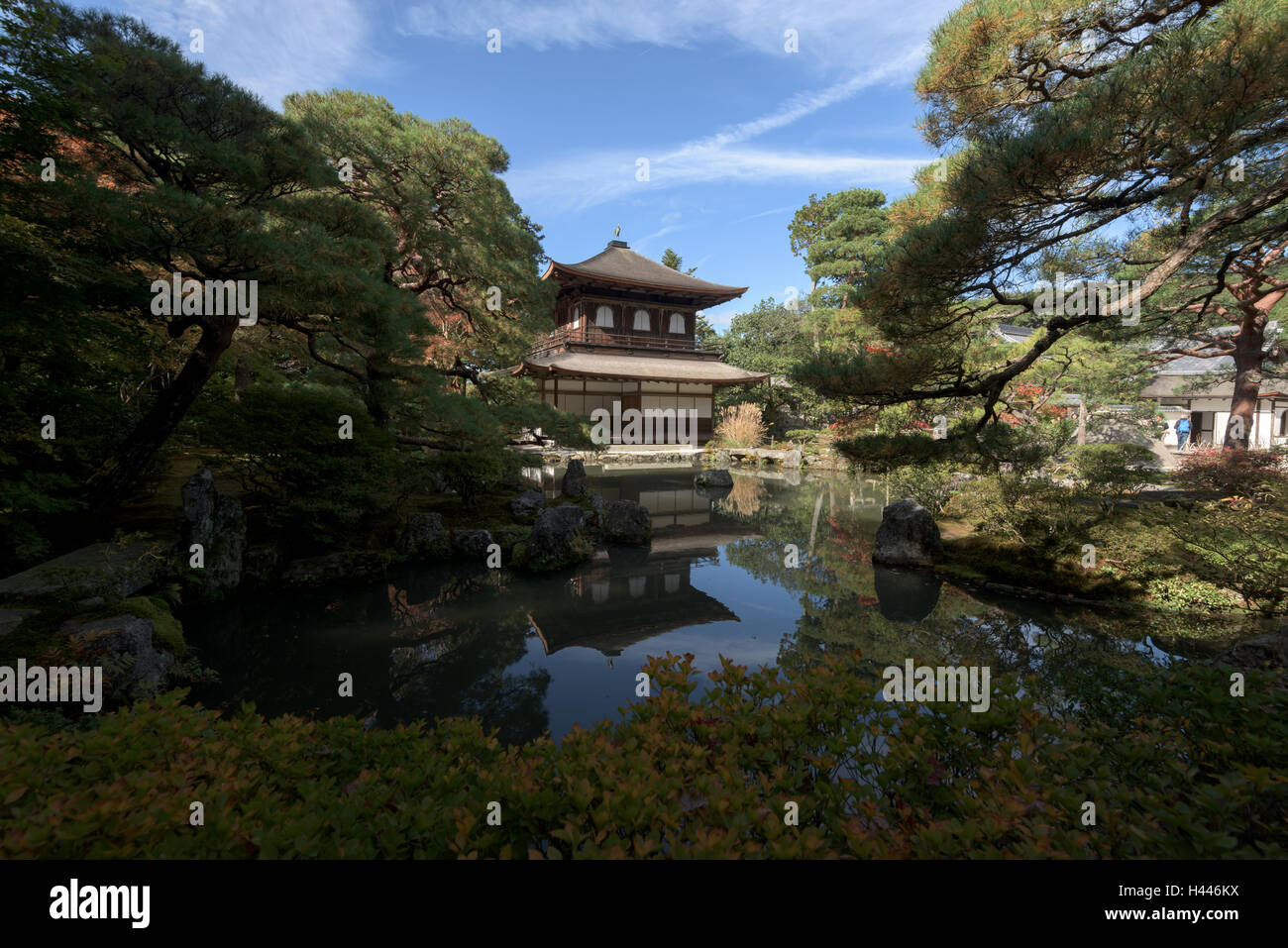 Kyoto, Japon - Nov 11, 2015 : Ginkakuji Temple et Jardin Kyoto au Japon. Banque D'Images