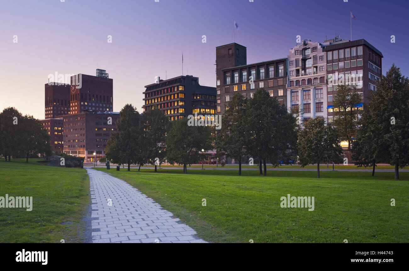 La Norvège, Oslo, parc, chemin, Banque D'Images