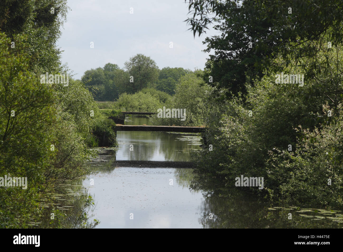 Worpswede, rivière Hamme, Banque D'Images