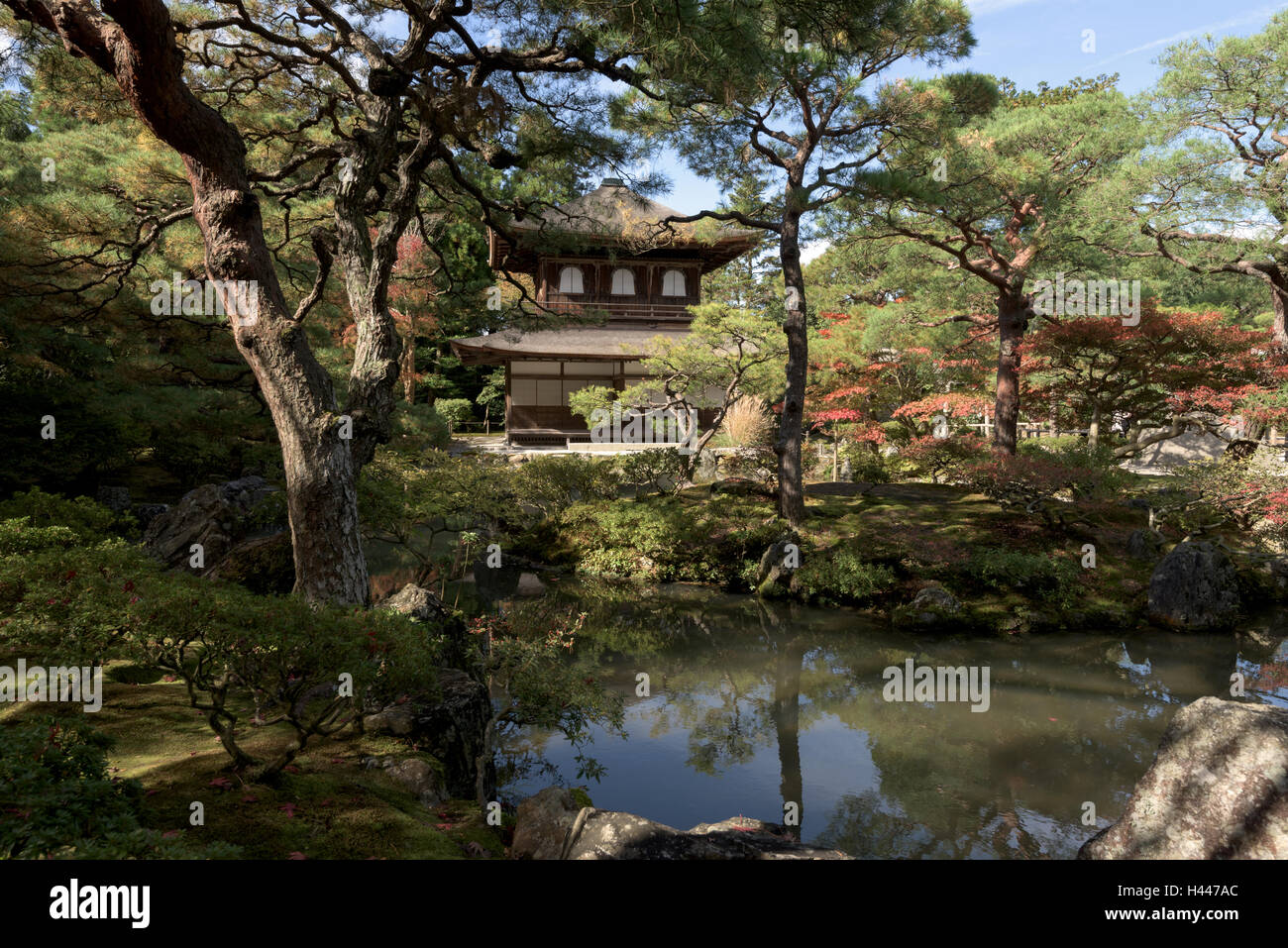 Kyoto, Japon - Nov 11, 2015 : Ginkakuji Temple et Garden Kyoto, au Japon. Banque D'Images