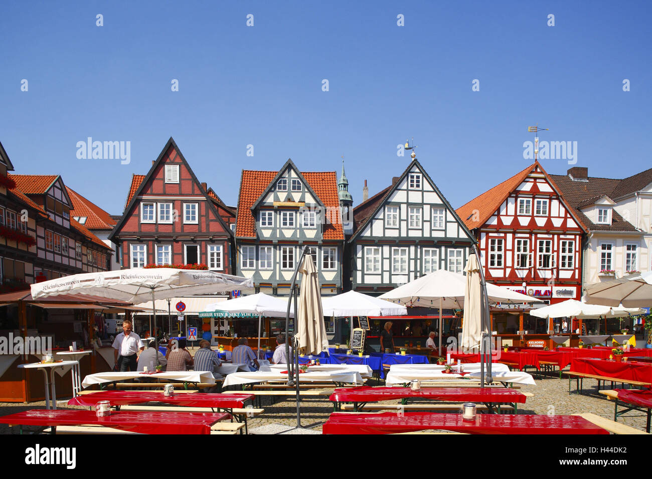 Celle, gros plan, l'espace, les maisons à colombages, Banque D'Images