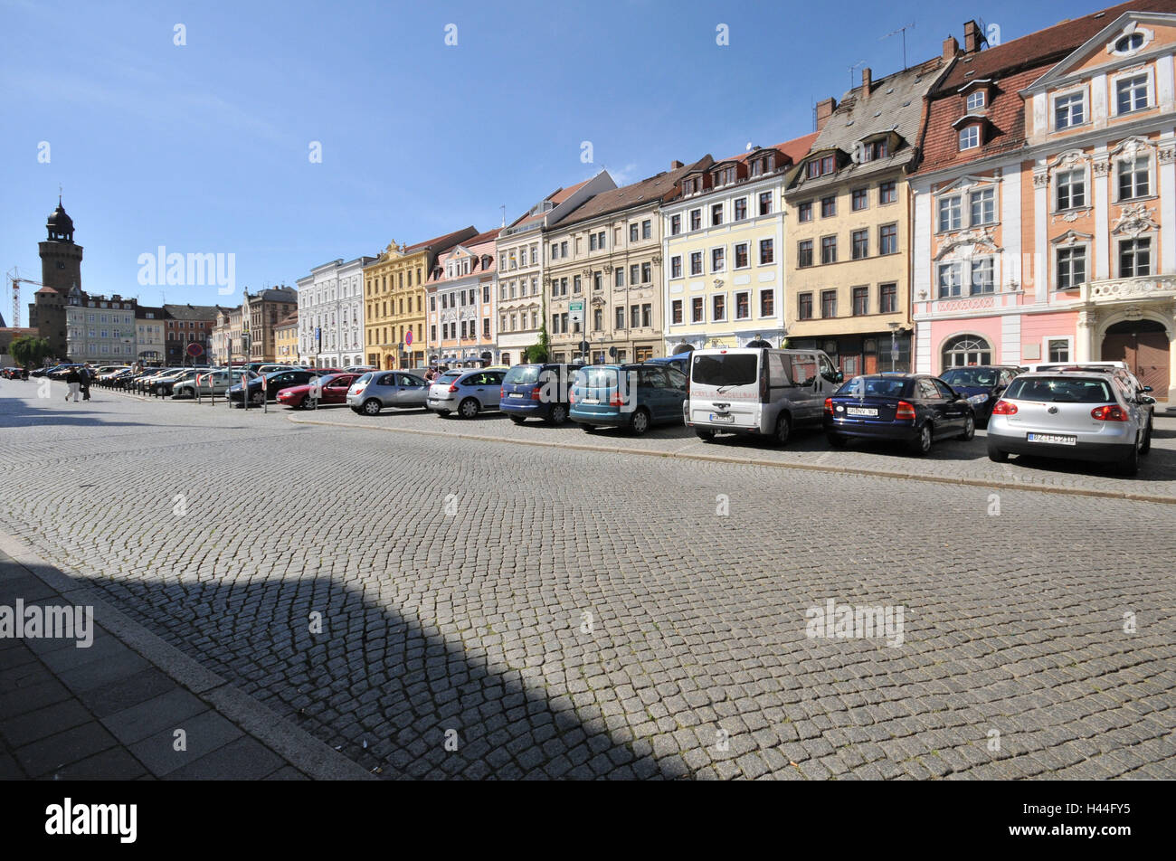 Marché supérieur, Görlitz, Saxe, Allemagne, Banque D'Images