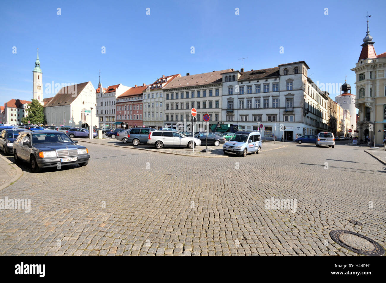 Marché supérieur, Görlitz, Saxe, Allemagne, Banque D'Images