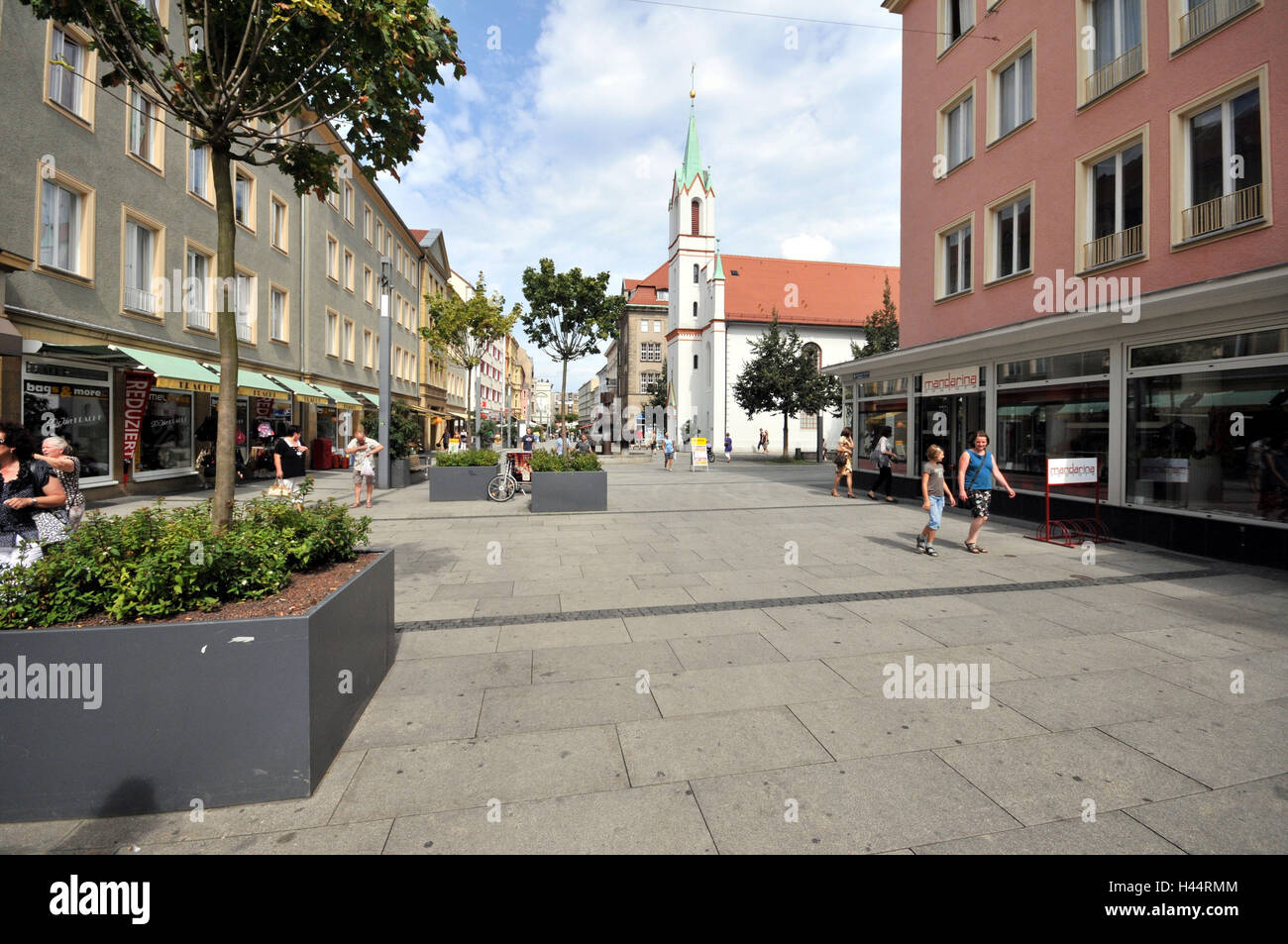 Spremberger street, église de château, Cottbus, Brandebourg, Allemagne, Banque D'Images