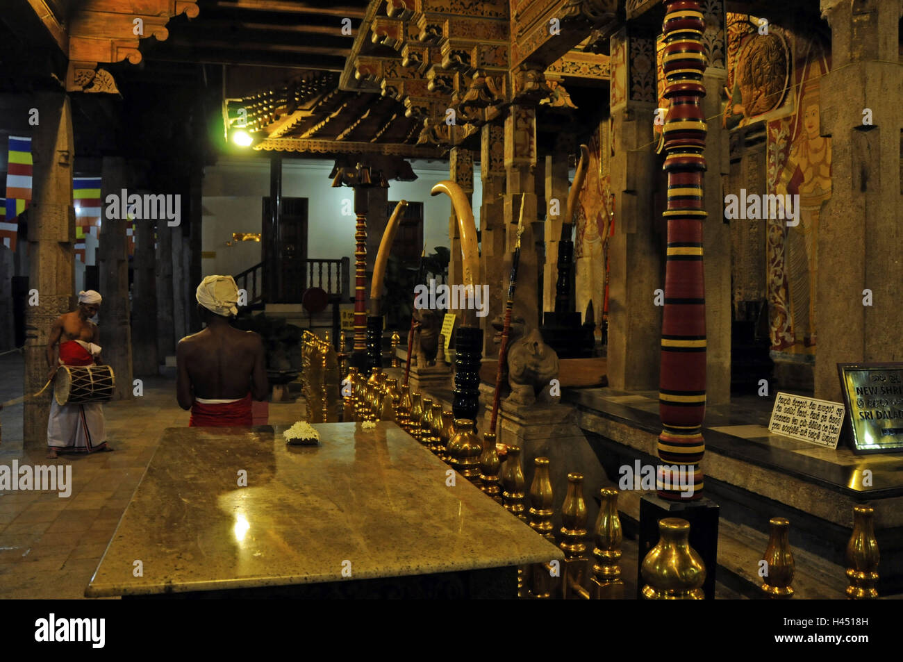 Sri Lanka, Kandy, COG, temple à l'intérieur, Banque D'Images